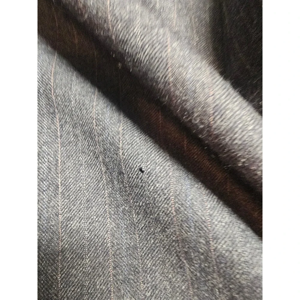 Norman Hilton Connollys Mens 42L Pinstripe Blazer‎ Charcoal Gray 2 Button Jacket